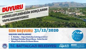 BATTALGAZİ BELEDİYESİ BORÇLARI YAPILANDIRIYOR