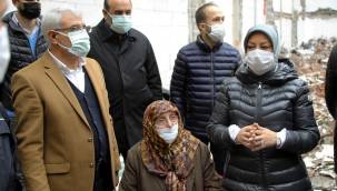 FUZULİ CADDESİ'NDEKİ DEPREMZEDELERİN SIKINTILARI ÇÖZÜLDÜ