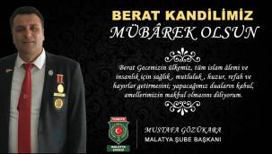 Mustafa GÖZÜKARA'dan Berat Kandili Mesajı
