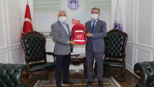 BAŞKAN GÜDER, AFAD MÜDÜRÜ TÜRKER'İ KONUK ETTİ