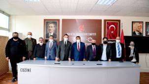 MALATYA GAZETECİLER CEMİYETİNİ ZİYARET EDEN BAŞKAN GÜRKAN;