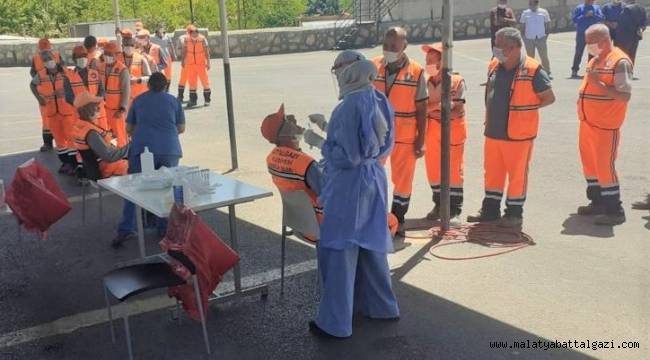 BATTALGAZİ BELEDİYESİ'NDEN 20 BİRİM MÜDÜRLÜĞÜNE COVİD-19 TESTİ