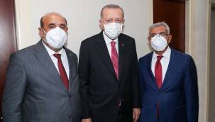 BAŞKAN GÜDER, CUMHURBAŞKANI ERDOĞAN İLE BİR ARAYA GELDİ