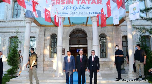MALATYA KKTC CUMHURBAŞKANI ERSİN TATAR'I AĞIRLADI