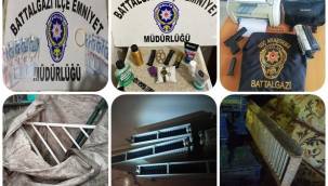 Battalgazi Suç Önleme ve Soruşturma Büro Amirliğince yapılan çalışmalarda;