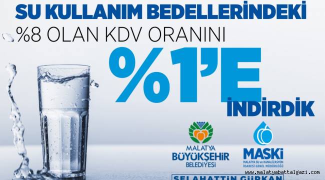 MASKİ, SU FİYATLARINDA KDV İNDİRİMİ YAPTI