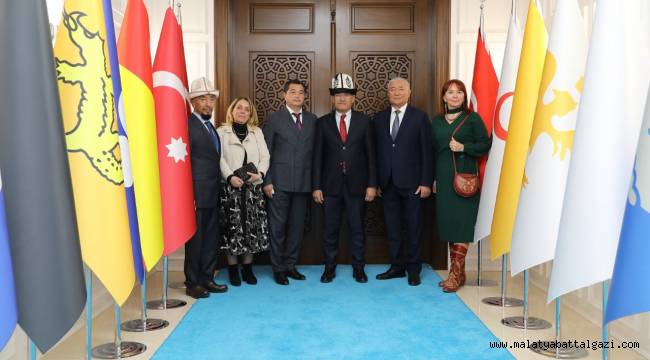 KIRGIZİSTAN HEYETİNDEN BAŞKAN GÜDER'E KARDEŞLİK ZİYARETİ